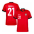 Camisa Seleção Portugal Home 24/25 Diogo J. 21 Torcedor Masculina - Vermelho