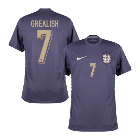 Camisa Seleção Inglaterra Away 24/25 Grealish 7 Torcedor Masculina - Marinho