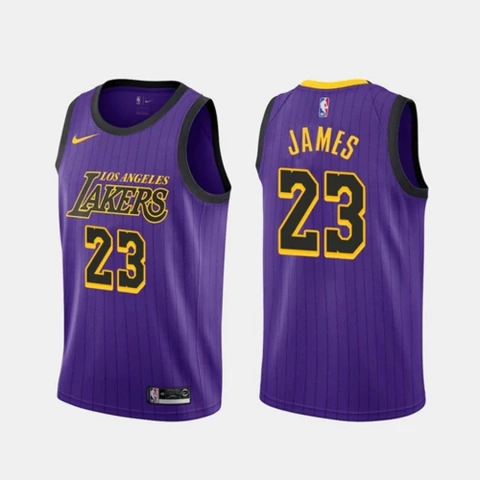 Jersey Los Angeles Lakers LeBron James Swingman - Roxo