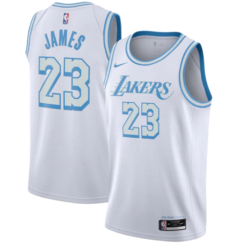 Jersey Los Angeles Lakers LeBron James Swingman - Branco