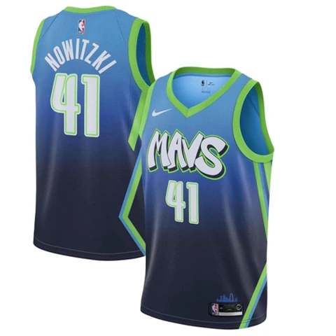 Jersey Dallas Mavericks Dirk Nowitzky Swingman - Azul