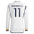 Camisa Real Madrid Home 23/24 Rodrygo 11 Torcedor Manga Longa Masculina - Branco na internet