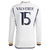 Camisa Real Madrid Home 23/24 Valverde 15 Torcedor Manga Longa Masculina - Branco na internet