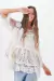 CAMISOLA KATA LINO Y TULL BORDADO CON LENTEJUELAS - tienda online