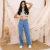 Calça Jeans com Listras Laterais Juvenil na internet