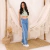 Calça Jeans com Listras Laterais Juvenil - comprar online