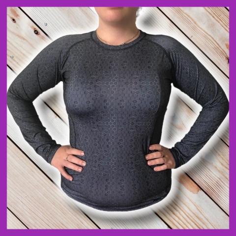 Camiseta Térmica de Mujer Panal dark