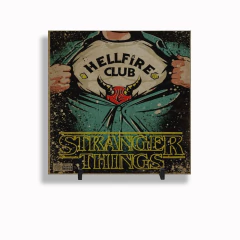 Quadro Azulejo Personalizado de Cerâmica 15x15 cm e Suporte Stranger Things MOD 11 - comprar online