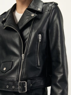 CAMPERA MOTOQUERA CROP Eco Cuero - tienda online