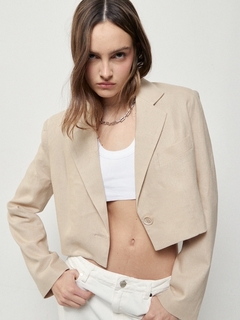 BLAZER CROP LINO MOST Beige TALLE S ST MARIE Promo sin cambio - UPHILL STORE