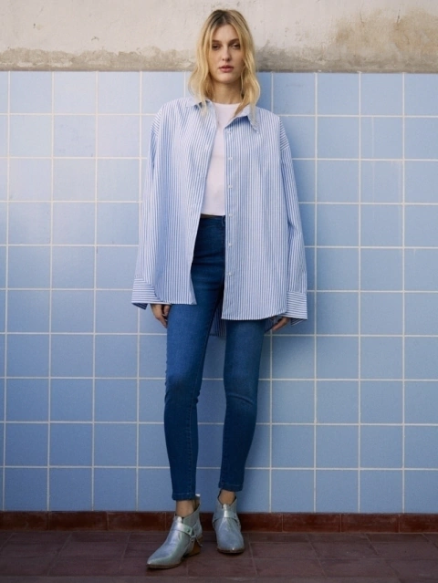 CAMISA STRIPE LIGHT BLUE CONRAD - comprar online