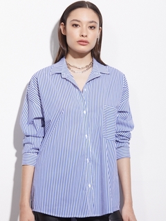 CAMISA OVER STRIPE MARIN - comprar online