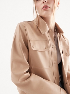 CAMPERA BASICA ECO CUERO Talle L - comprar online