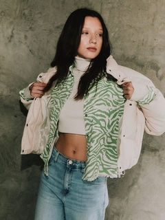 CHAQUETA PRINT CEBRA GREEN ST MARIE Promo sin cambio