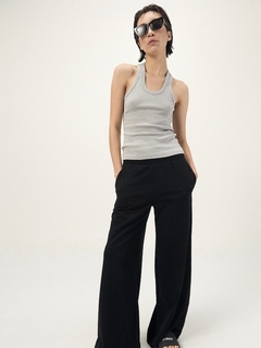PANTALON WIDE LEG ALGODON RUSTICO BLACK