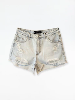 SHORT DENIM MOM BROKEN LIGHT BLUE STARK - UPHILL STORE
