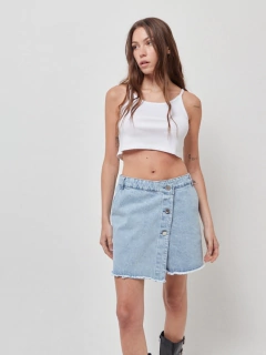 FALDA PANTALON DENIM LIGHT BLUE MATILDA en internet