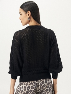 SWEATER CALADO MAUDE BLACK en internet