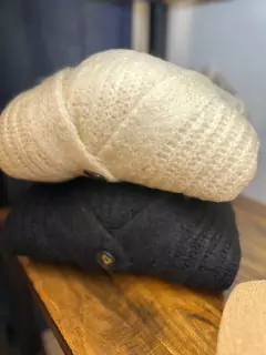 CARDIGAN CROP ROD BLACK - UPHILL STORE