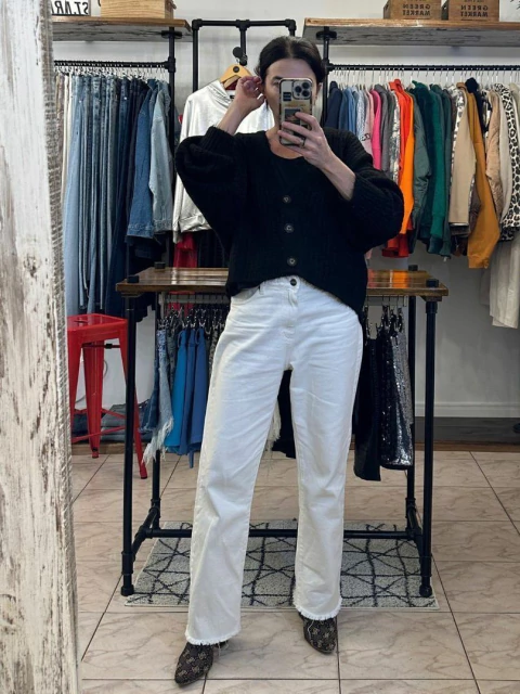 CARDIGAN CROP ROD BLACK - comprar online