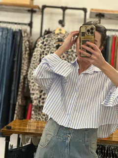 CAMISA CROP STRIPE - tienda online