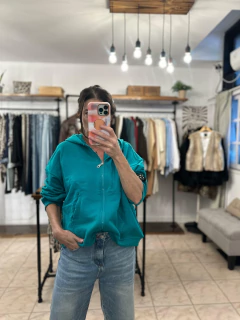 Imagen de BUZO OVER CON CIERRE RUSTIC0