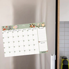 Planner magnético mensual hojas verde