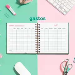 Agenda 2026 semanal CUADRADA chimi jardin nocturno (flores negra) en internet