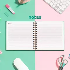 Imagen de Agenda 2026 semanal CUADRADA chimi botanic love (flores blanca)