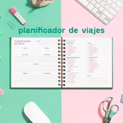 Agenda 2026 semanal CUADRADA chimi jardin nocturno (flores negra) - tienda online