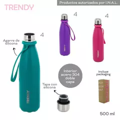 Botella acero con tira de silicona - Flop! tiendita de diseño
