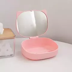 cajita portacosmetico con espejo gatito - Flop! tiendita de diseño