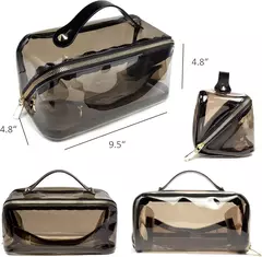 Neceser portacosmeticos negro transparente - tienda online