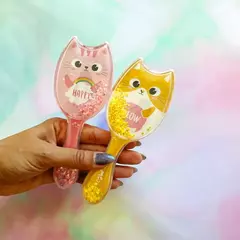 Cepillo de pelo gatito glitter