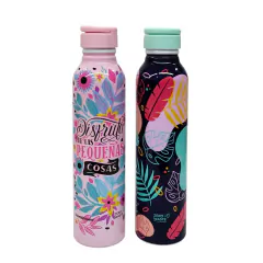 Botella aluminio hojas - comprar online