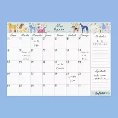 Planner mensual 12 hojas perritos - comprar online