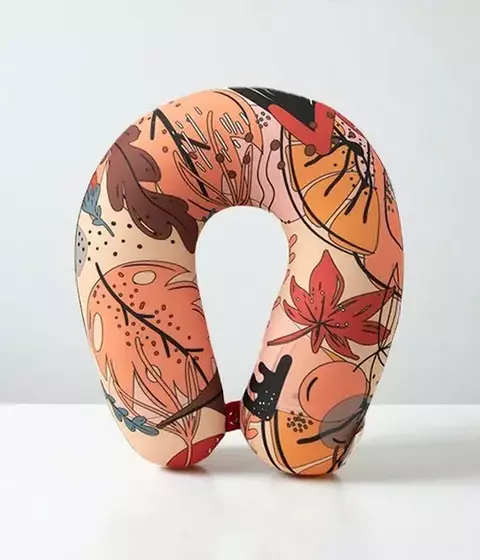 Almohada de viaje hojas otoño