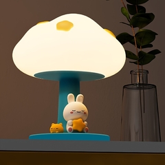Lampara velador honguito con conejito estrella - comprar online