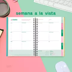 Agenda 2026 A5 semanal DOCENTE CHIMI sky blue celeste - comprar online