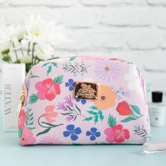 Bolsito neceser cuerina rosa pink elephant