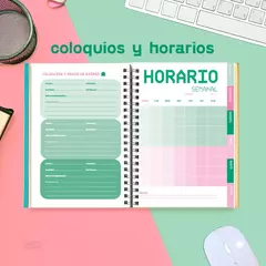Agenda 2026 A5 semanal DOCENTE CHIMI sky blue celeste - Flop! tiendita de diseño