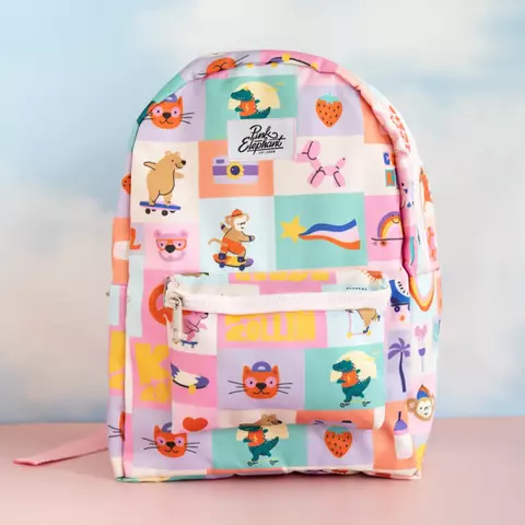Mochila rosa lets skate