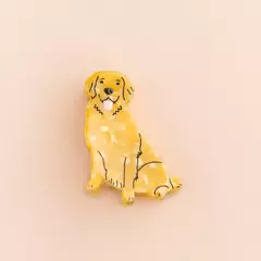 Broche pelo pink elephant perro labrador