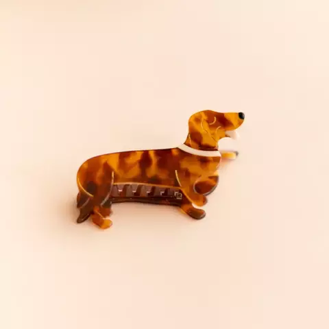 Broche pelo pink elephant perro salchicha