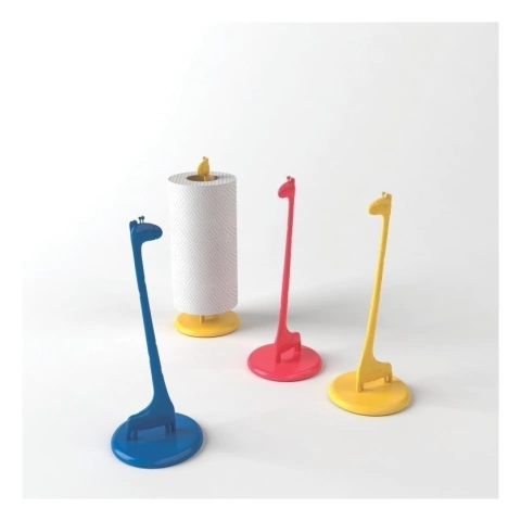 Porta rollo cocina jirafa rojo