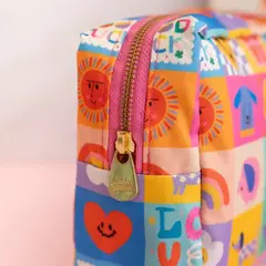 Bolsito neceser pink cuadros love - comprar online