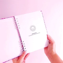 Cuaderno anillado tapa dura floreado A5 - comprar online
