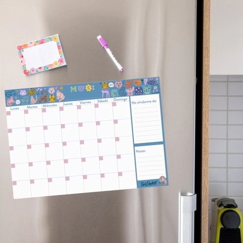 Planner magnético mensual gatitos
