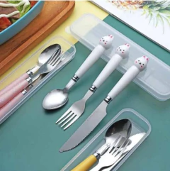 Set x3 cubiertos en caja