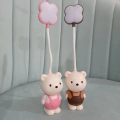 Lampara infantil osito con enterito gris